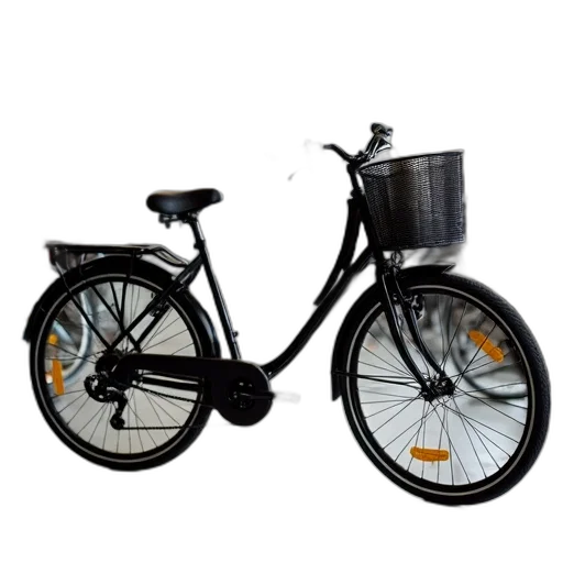 photorealistic, 3d render, black, bicycle transparent PNG cut-out