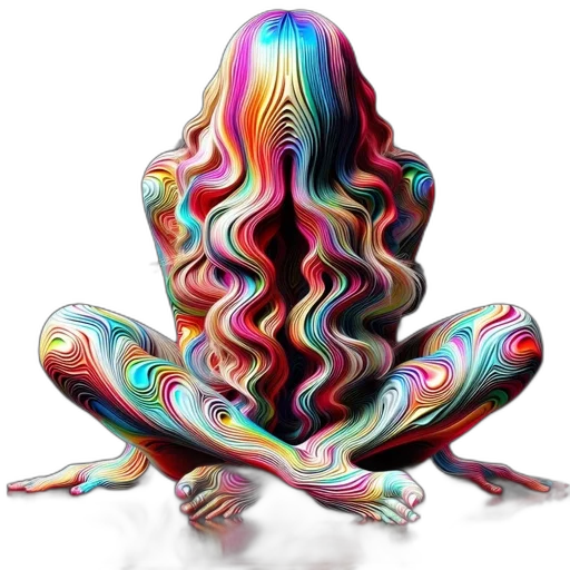 hair, dress, creature, mask transparent PNG cut-out