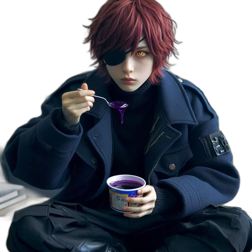 food, jacket, concept art, photorealistic transparent PNG cut-out