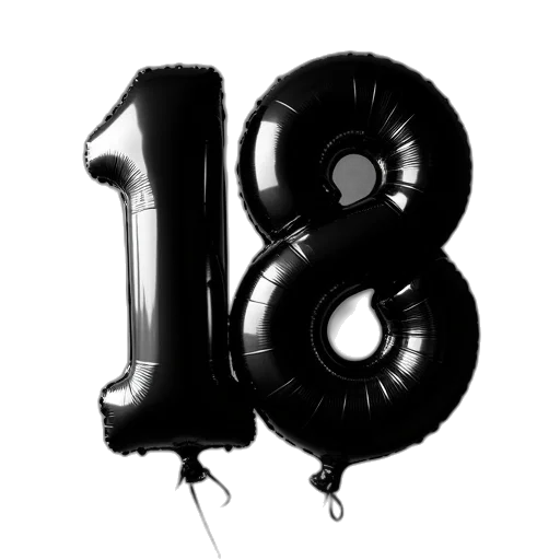 3d render, photorealistic, black, 18th transparent PNG cut-out