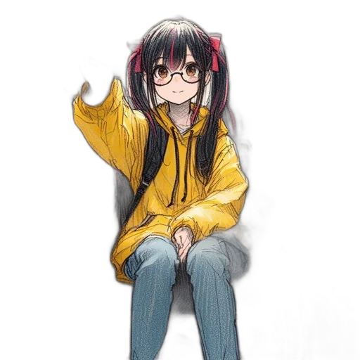 jacket, staff, dress, creature transparent PNG cut-out