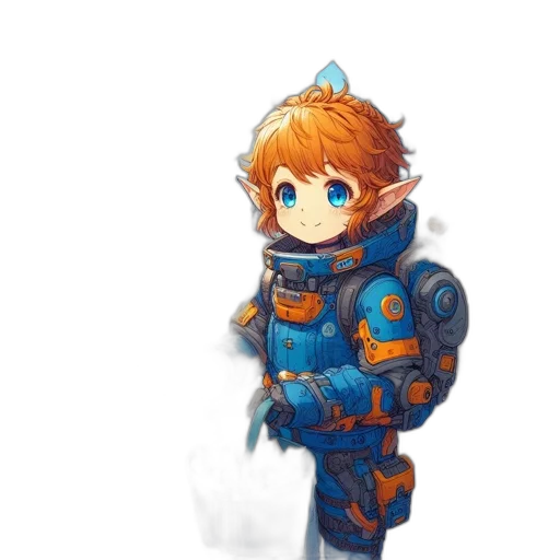 staff, robot, weapon, jacket transparent PNG cut-out