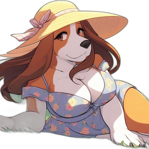 hat, dress, staff, animal transparent PNG cut-out