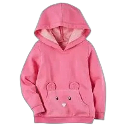 jacket, pink, hoodie, bear transparent PNG cut-out