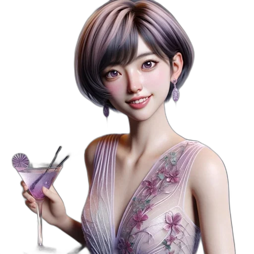 dress, staff, jewelry, face transparent PNG cut-out
