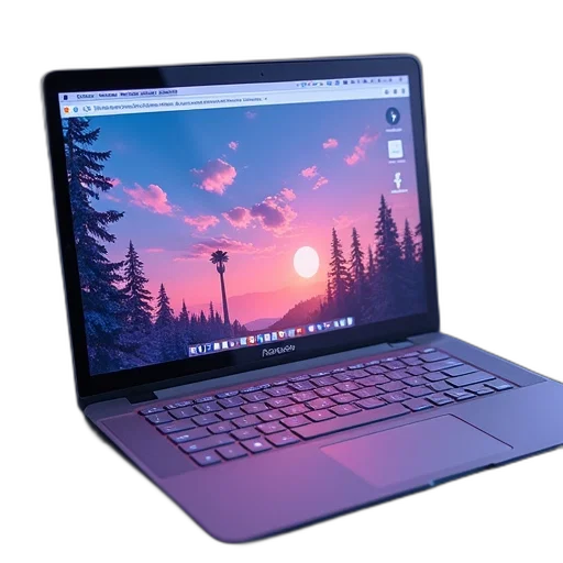 staff, 3d render, vaporwave, sunset transparent PNG cut-out