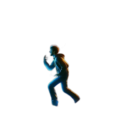 jacket, robot, staff, weapon transparent PNG cut-out