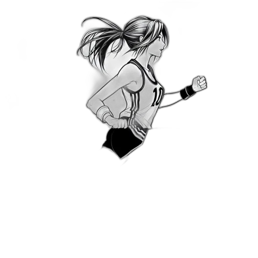 staff, jacket, hair, weapon transparent PNG cut-out