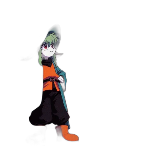 creature, jacket, staff, mask transparent PNG cut-out