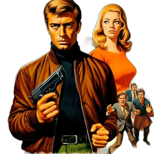 jacket, weapon, comic book art, concept art transparent PNG cut-out