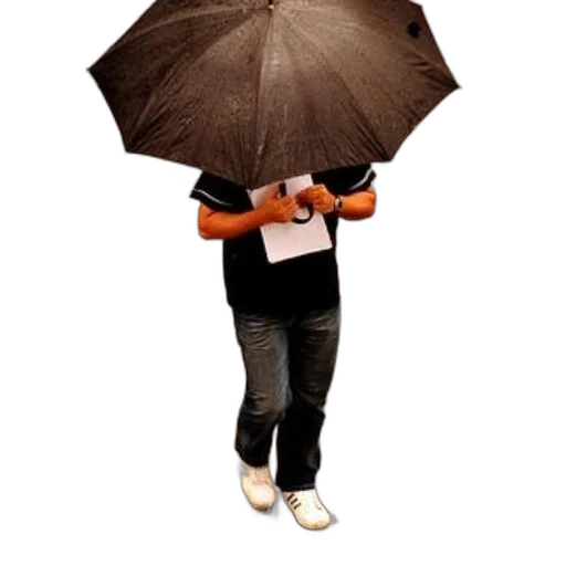 umbrella, jacket, staff, hat transparent PNG cut-out