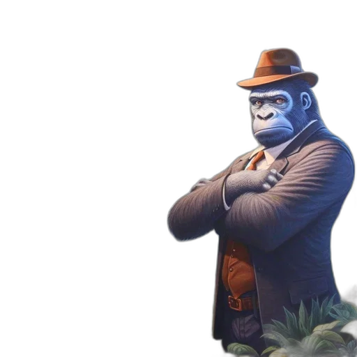 staff, hat, animal, jacket transparent PNG cut-out