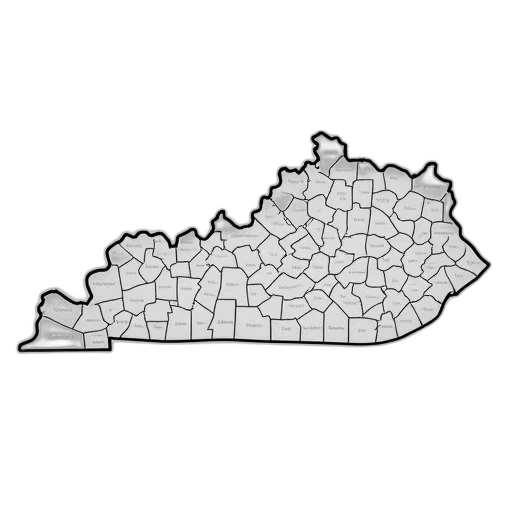 counties, map, kentucky, countys transparent PNG cut-out