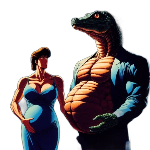 dress, concept art, comic book art, vaporwave transparent PNG cut-out