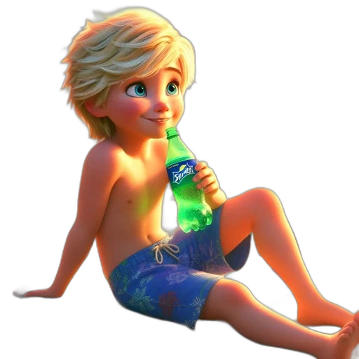 bottle, 3d render, concept art, photorealistic transparent PNG cut-out