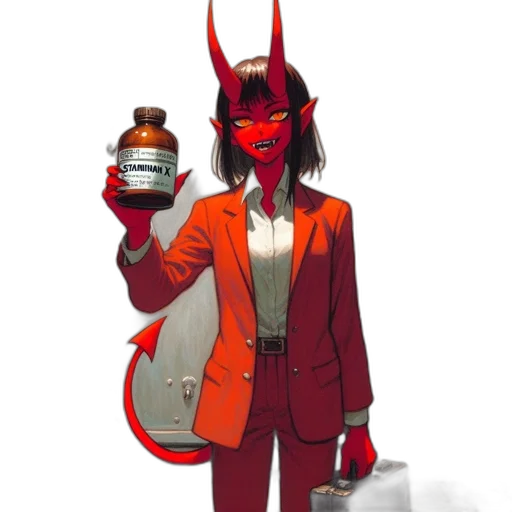 jacket, staff, mask, dragon transparent PNG cut-out