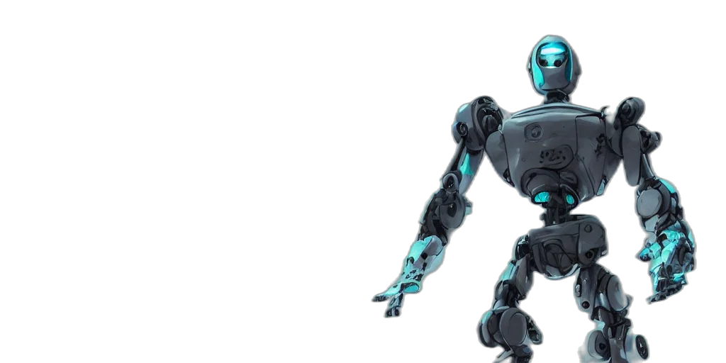 robot, concept art, 3d render, cyberpunk transparent PNG cut-out