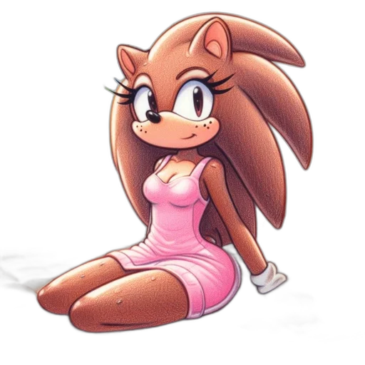 dress, hair, animal, creature transparent PNG cut-out