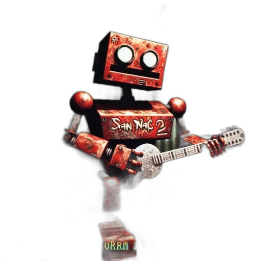 robot, weapon, staff, 3d render transparent PNG cut-out