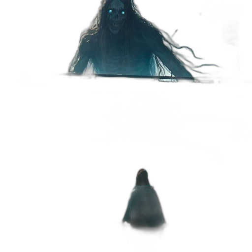 creature, mask, dress, hair transparent PNG cut-out