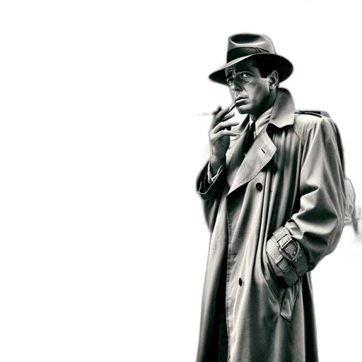 jacket, hat, staff, umbrella transparent PNG cut-out