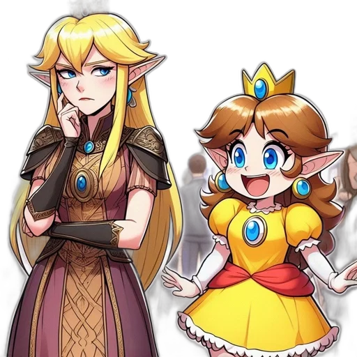 crown, dress, staff, concept art transparent PNG cut-out