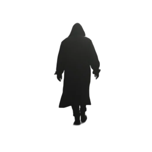 jacket, mask, creature, staff transparent PNG cut-out