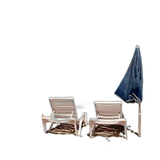 furniture, umbrella, 3d render, photorealistic transparent PNG cut-out