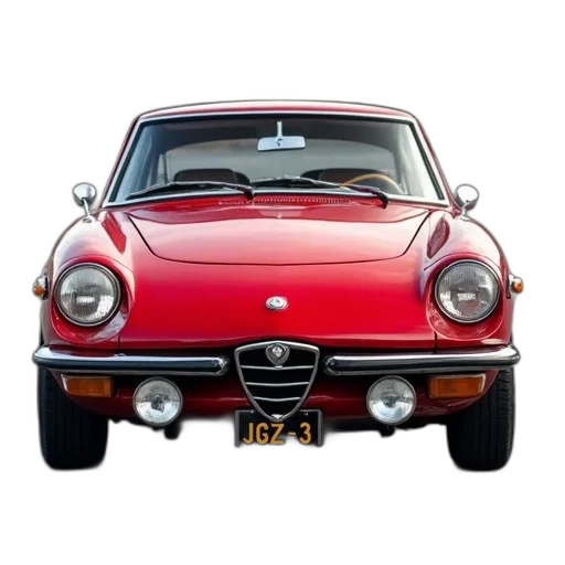car, photorealistic, 3d render, red transparent PNG cut-out
