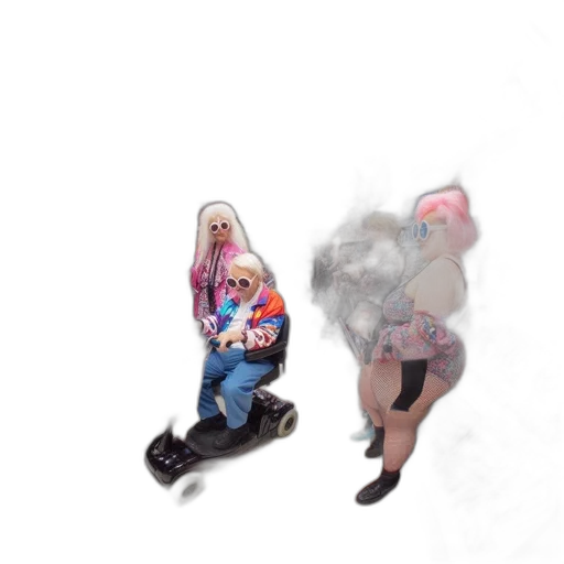 jacket, car, hair, robot transparent PNG cut-out