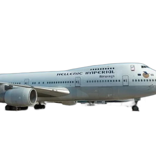 hellenic, imperial, airways, airplane transparent PNG cut-out