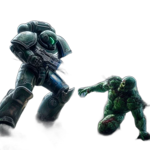 robot, weapon, concept art, 3d render transparent PNG cut-out