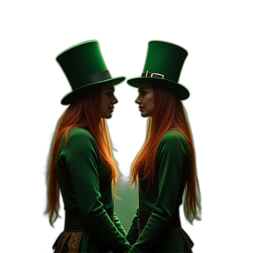 hat, 3d render, photorealistic, green transparent PNG cut-out