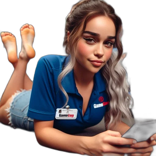 staff, face, shoes, hair transparent PNG cut-out