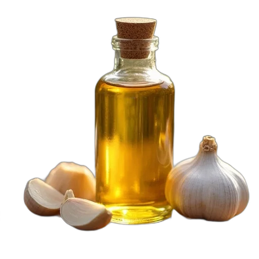 bottle, food, garlic, oil transparent PNG cut-out