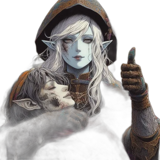 dragon, face, staff, weapon transparent PNG cut-out