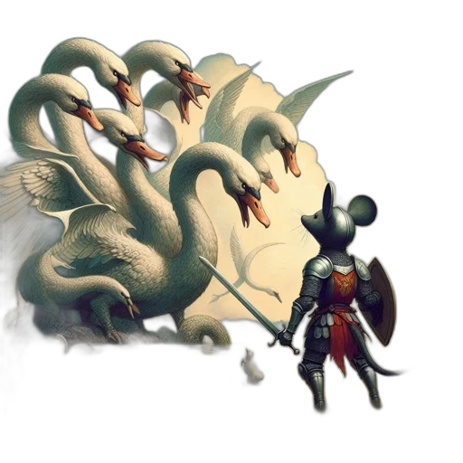 dragon, creature, mask, sword transparent PNG cut-out