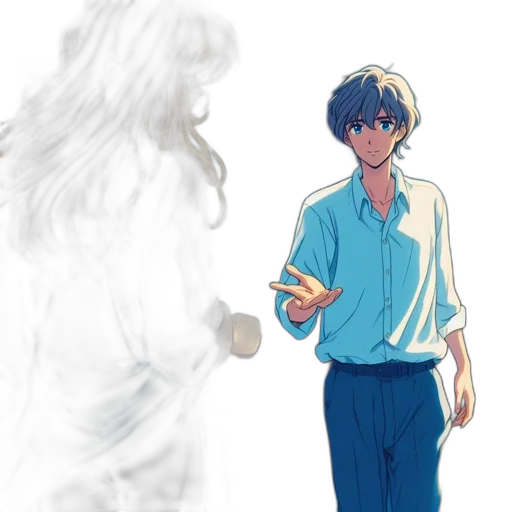 staff, concept art, anime, watercolor transparent PNG cut-out