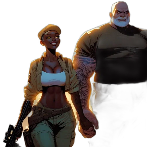 concept art, comic book art, cyberpunk, fantasy art transparent PNG cut-out