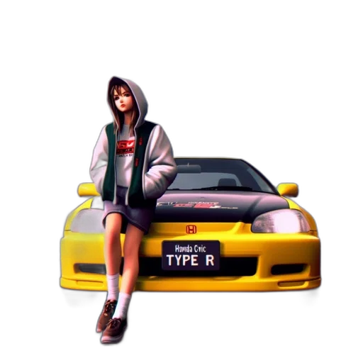 car, jacket, photorealistic, 3d render transparent PNG cut-out
