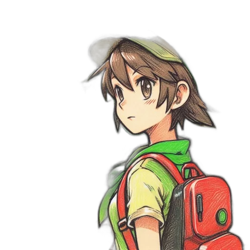 staff, jacket, weapon, anime transparent PNG cut-out