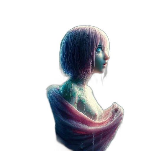 dress, creature, face, robot transparent PNG cut-out