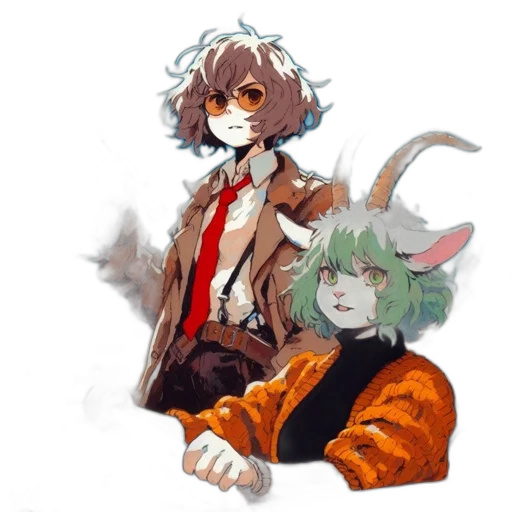 staff, jacket, creature, animal transparent PNG cut-out