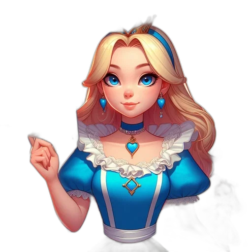 dress, crown, staff, face transparent PNG cut-out