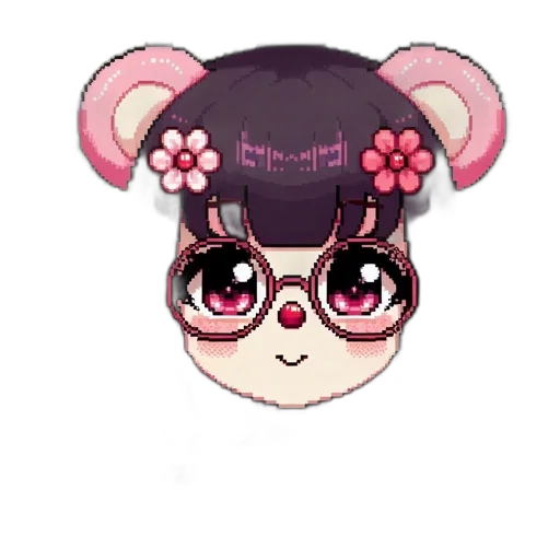 hat, anime, pixel art, cartoon transparent PNG cut-out