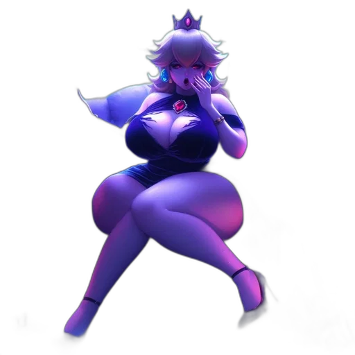 crown, dress, staff, creature transparent PNG cut-out