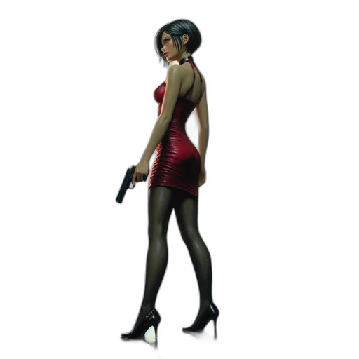 dress, staff, concept art, 3d render transparent PNG cut-out
