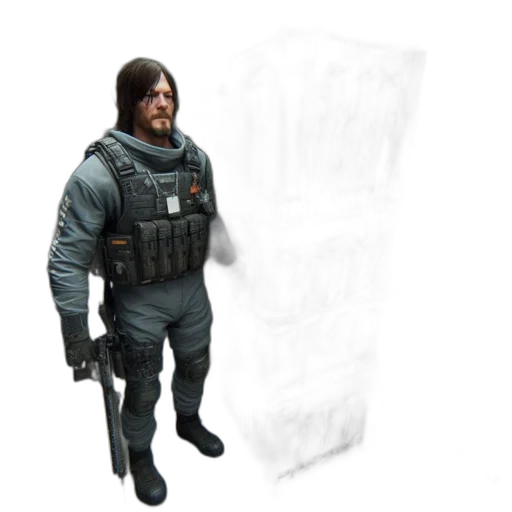 jacket, concept art, 3d render, pixel art transparent PNG cut-out