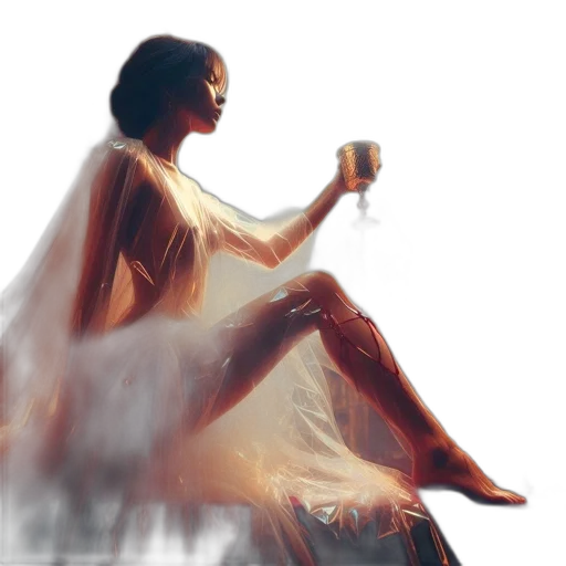 dress, oil painting, concept art, photorealistic transparent PNG cut-out