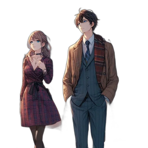 dress, jacket, concept art, anime transparent PNG cut-out